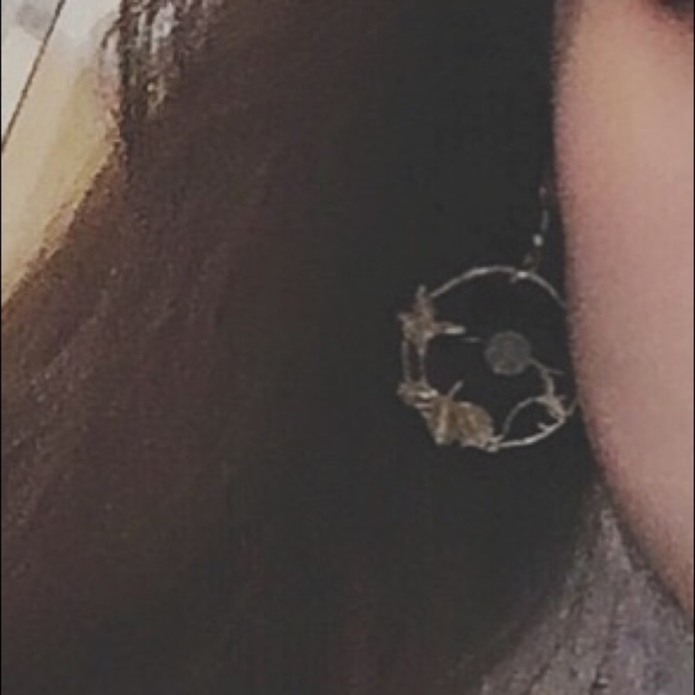 ⭐️Golden Ring Geometric Ivory Ball Earrings - Picture 8 of 8
